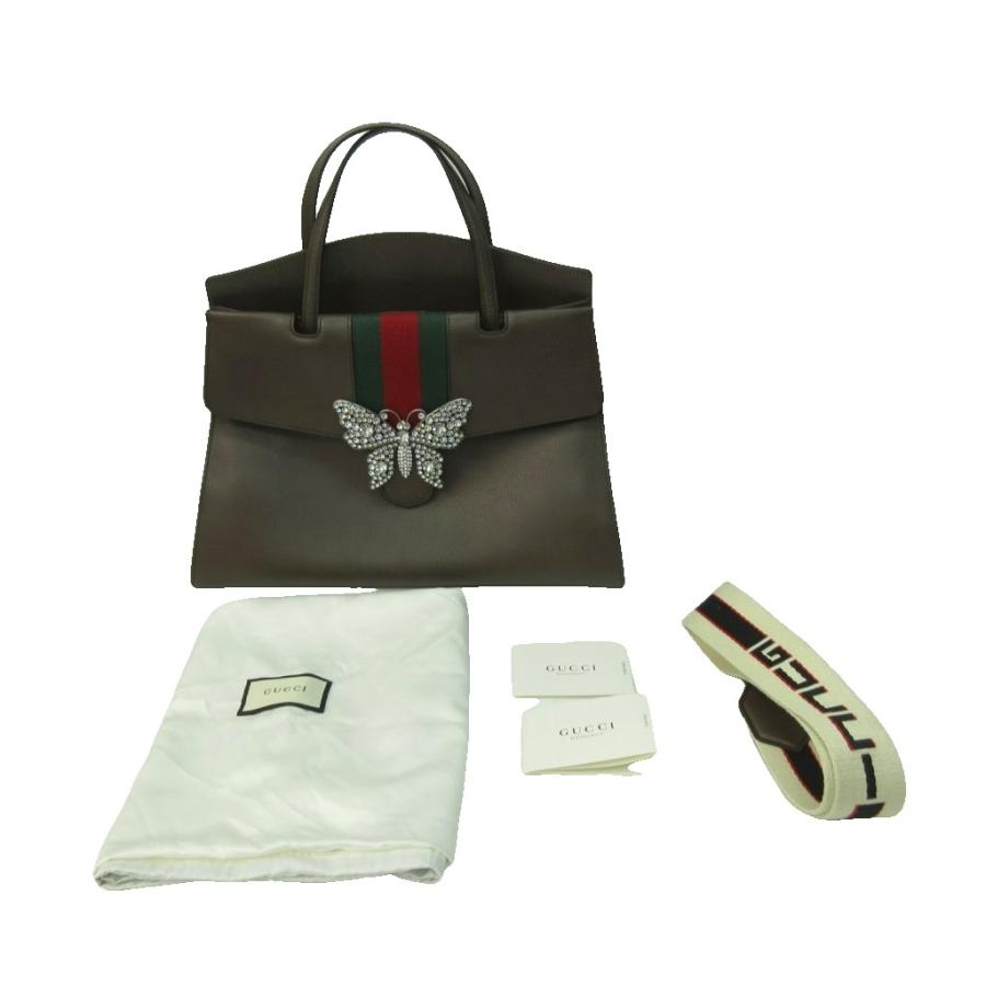 GUCCI グッチ 美品 2WAY ショルダーバッグ ラージトーテム バタフライ