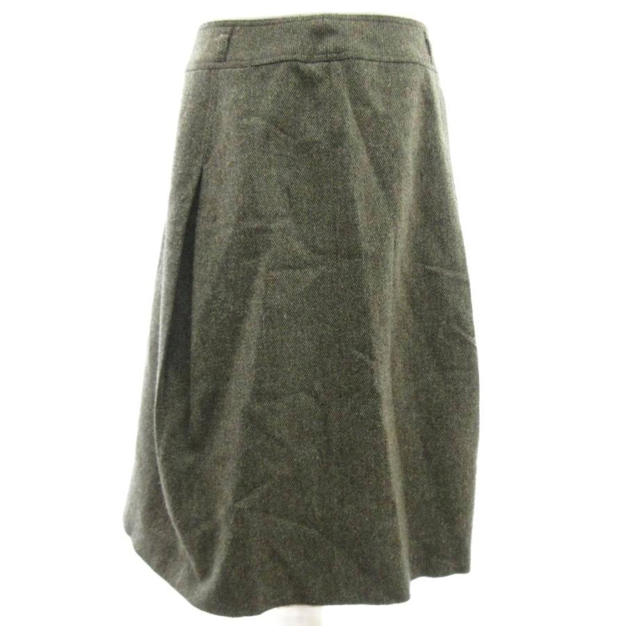 BURBERRYバーバリーロンドン メガチェック フレアスカート ウール 36