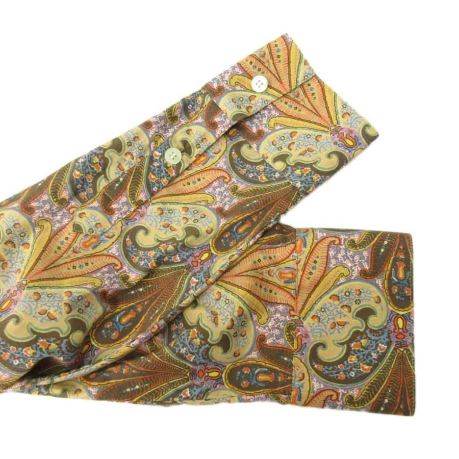 ETRO（エトロ） 美品 シャツ ペイズリー柄 長袖 44 オレンジ系 1108