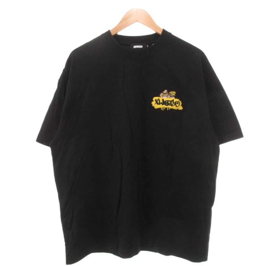 【XL】CVLTE 刺繍ロゴ ブラック Tシャツ 古着 エクストララージ X-LARGE 美品 Tシャツ 半袖 ロゴ刺繍 バックプリント