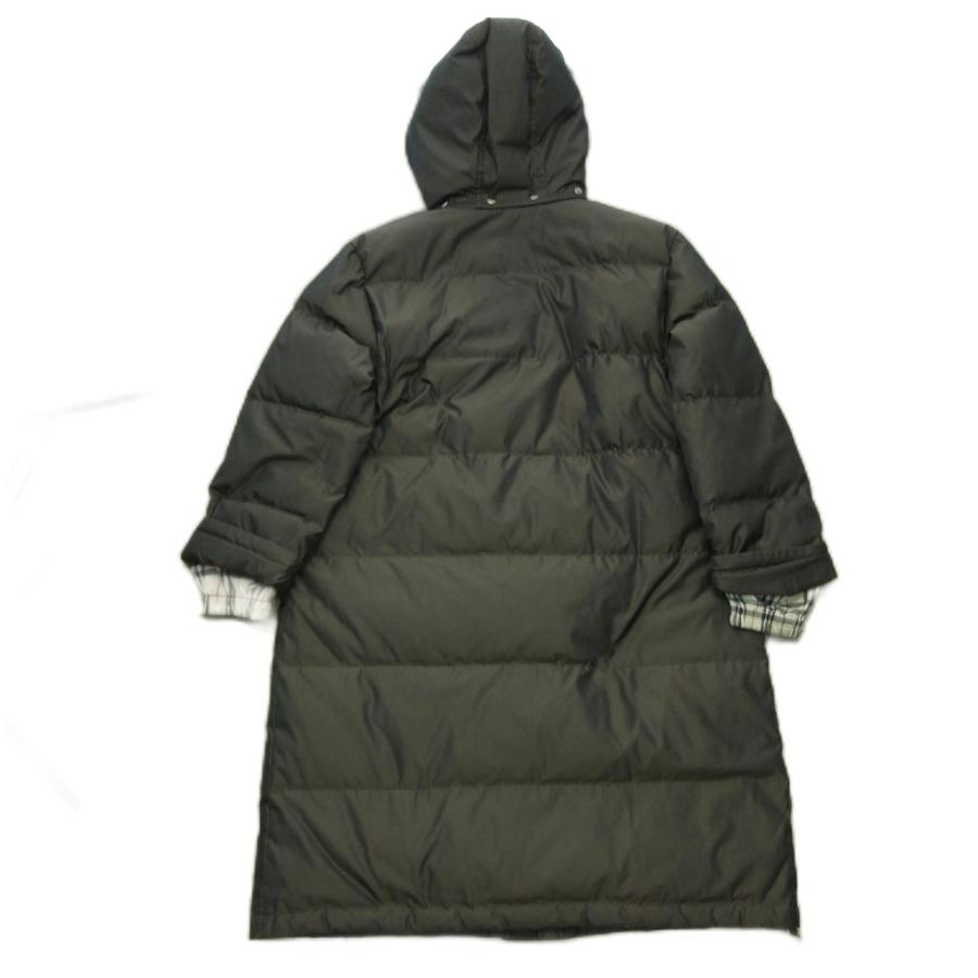 【中古】バーバリー ロンドン BURBERRY LONDON フーデッド ダウンコート 裏地ノバチェック ロング 茶 ブラウン 11 約L バーバリー ロンドン BURBERRY LONDON フーデッド ダウンコート 裏地