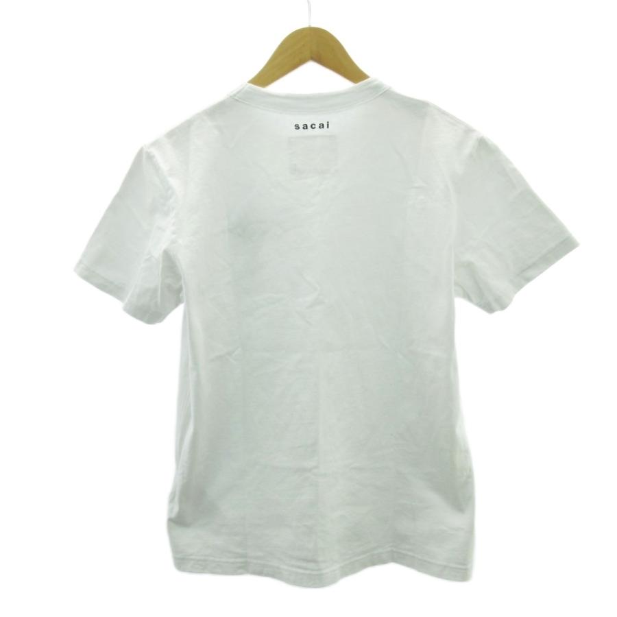 サカイ sacai × カウズ 美品 21SS コラボ Tシャツ ロゴ 白 ホワイト 1