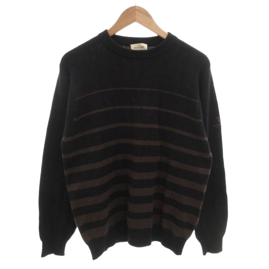 トラサルディ TRUSSARDI セーター ニット カシミヤ 48 ブラウン 