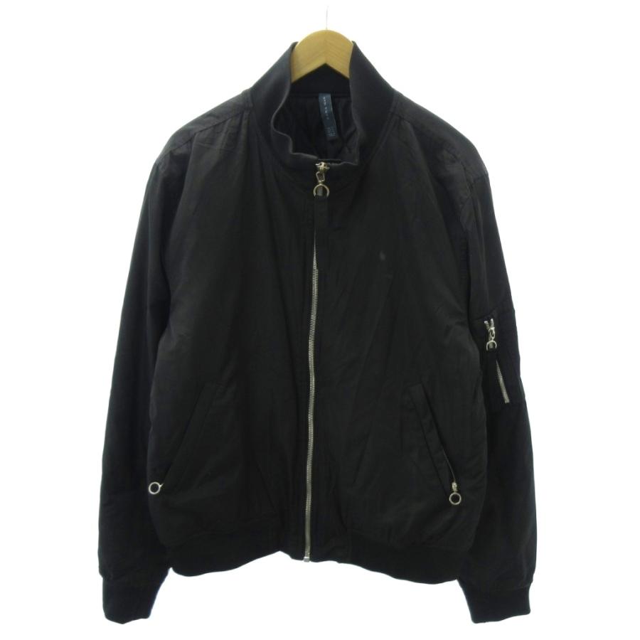 ザラマン ZARA MAN 美品 中綿ジャケット ブルゾン ジップアップ XL 黒
