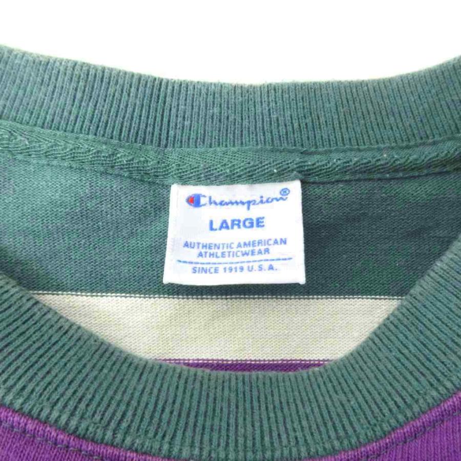 Champion（チャンピオン） スウェット トレーナー ボーダー ロゴ 刺繍 