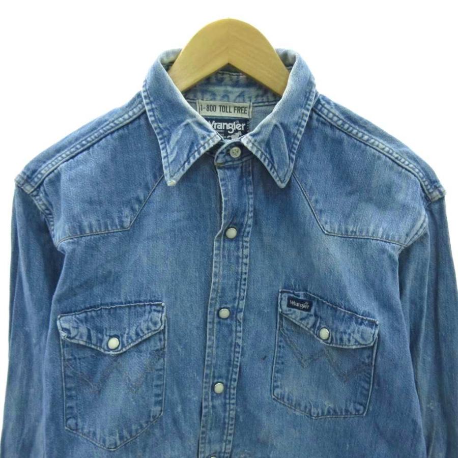 ラングラー WRANGLER ヴィンテージ 80s ウエスタンシャツ デニム 長袖