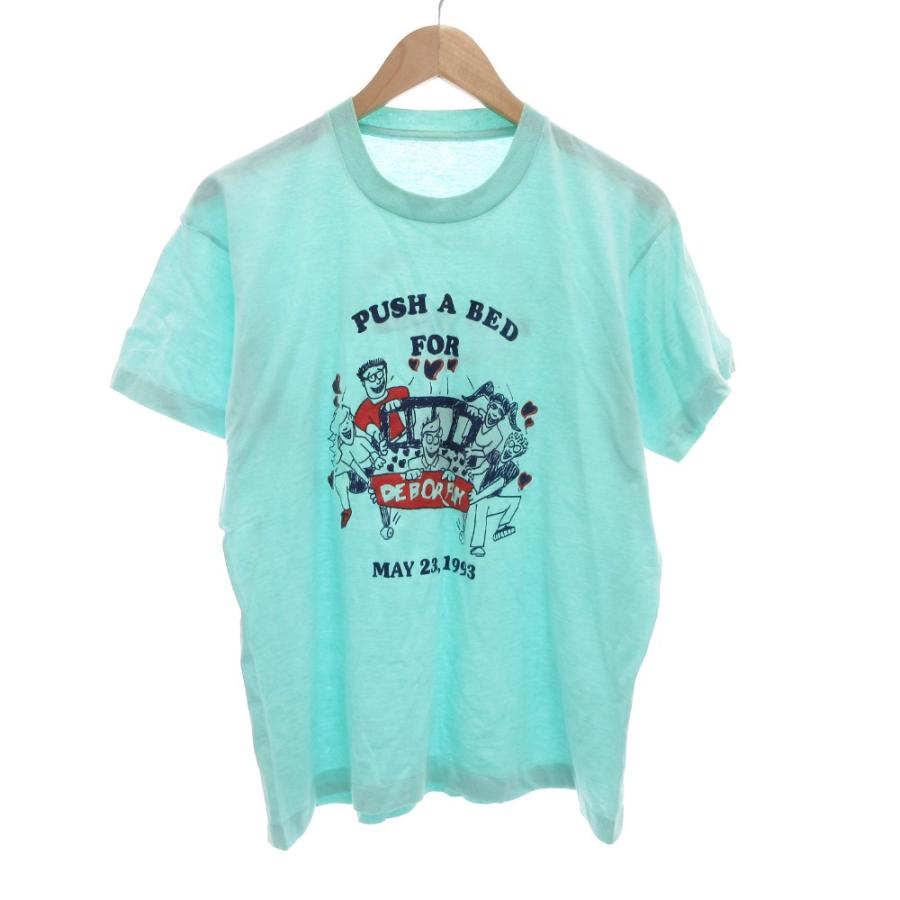 ヴィンテージ VINTAGE 90s Tシャツ 半袖 プリント クルーネック 水色 