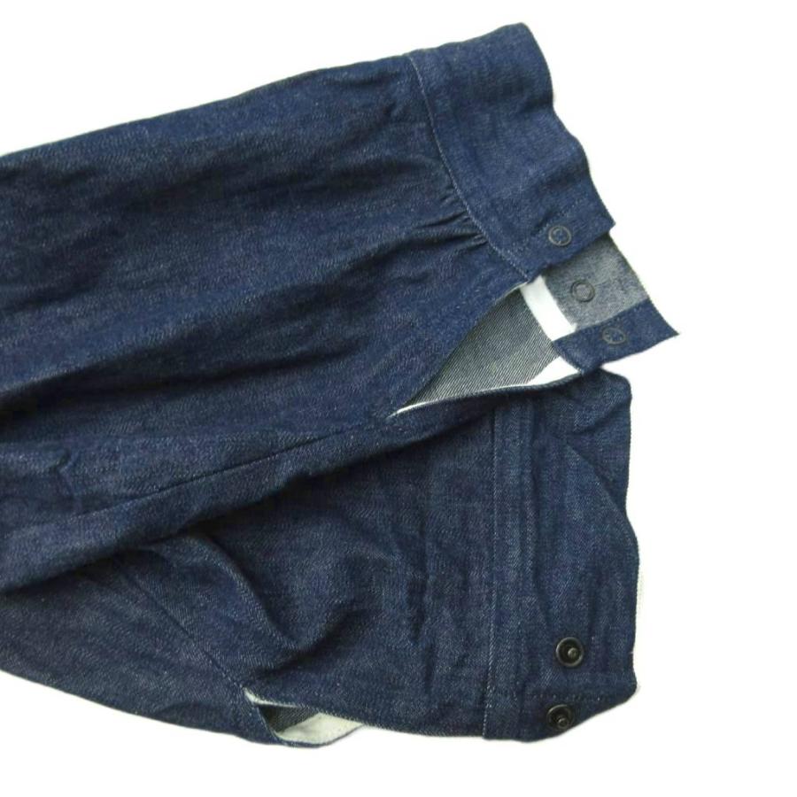 サンシー SUNSEA 美品 デニムシャツ セルビッチ 長袖 濃紺 インディゴ