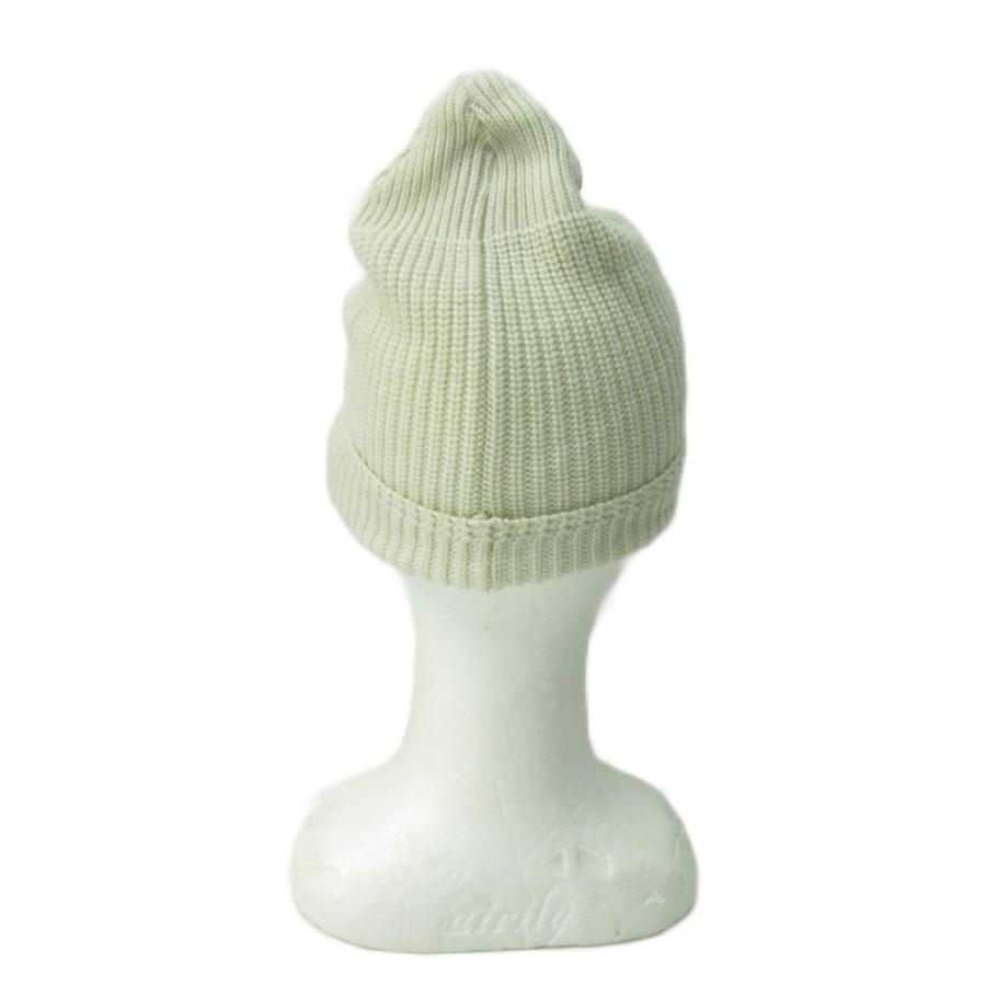 ネイバーフッド NEIGHBORHOOD ニット帽 キャップ 帽子 ロゴ パッチ 白