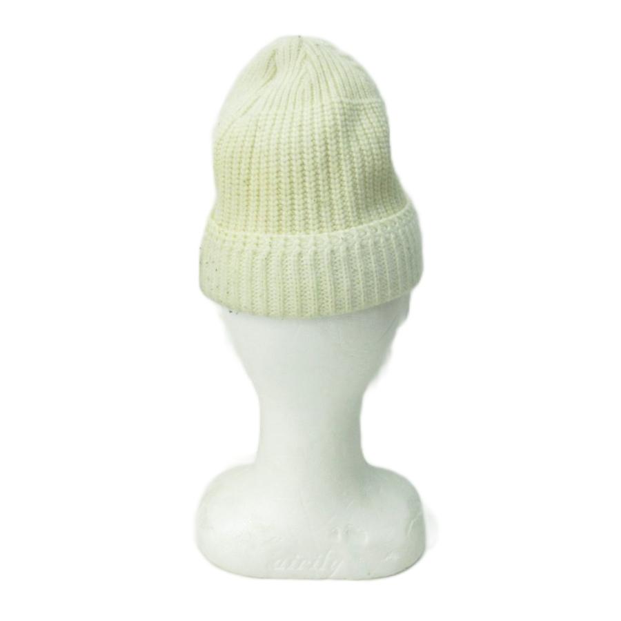 ネイバーフッド NEIGHBORHOOD ニットキャップ 帽子 ロゴ パッチ 白