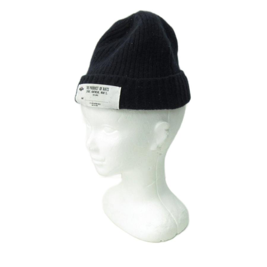 ラッツ RATS ニットキャップ 帽子 ウール 黒 ブラック 1203 メンズ