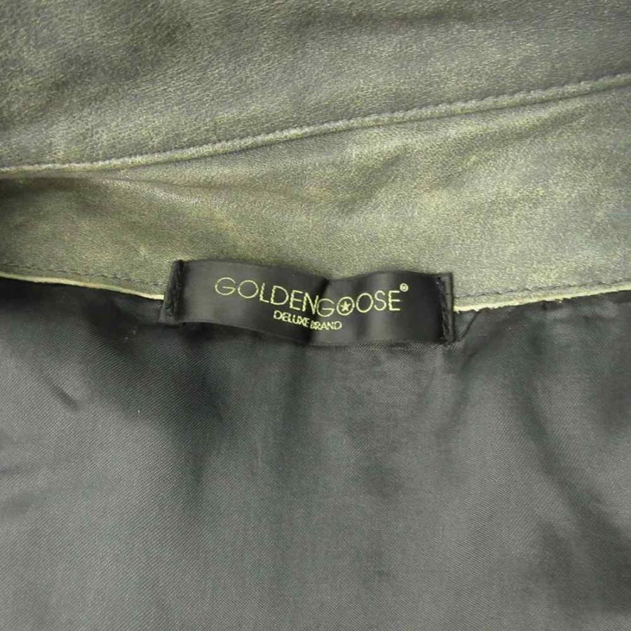 ゴールデングース GOLDEN GOOSE ヴィンテージ加工 レザー ライダース