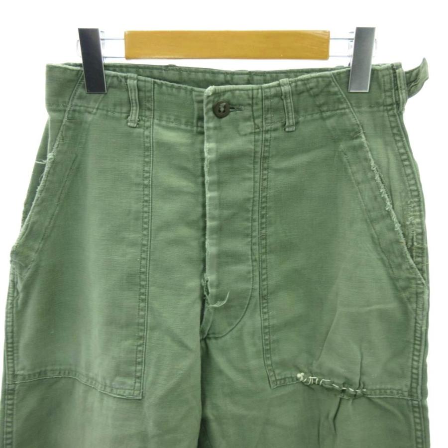 【中古】ヴィンテージ VINTAGE USARMY 50s ベイカーパンツ ストレート ボタンフライ コットンサテン OG-107 カーキ ヴィンテージ VINTAGE USARMY 50s ベイカーパンツ ストレート ボタン