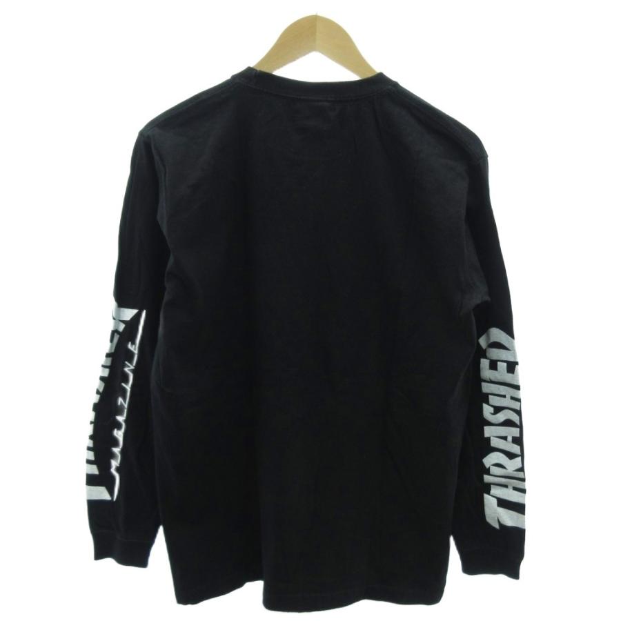 スラッシャー THRASHER ロゴ Tシャツ 長袖 黒 ブラック L メンズ