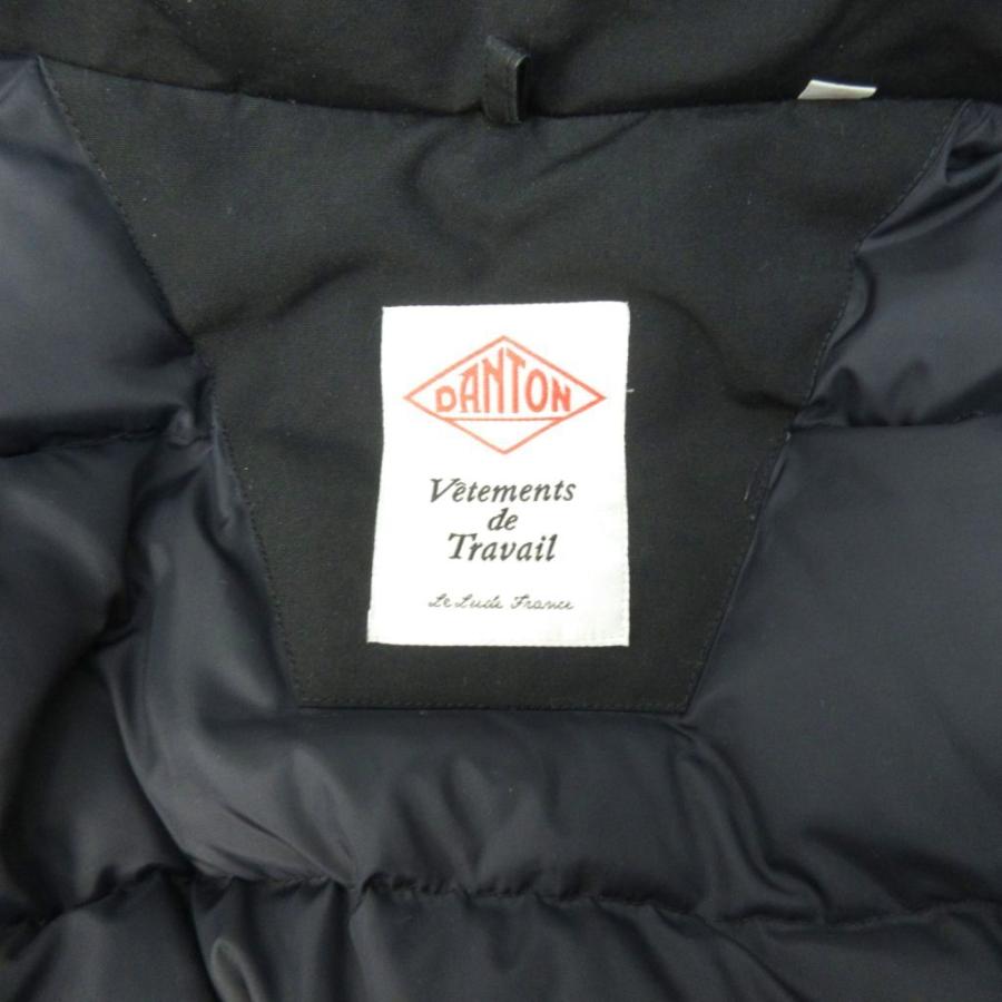 ダントン DANTON ダウンジャケット フード ラクーン ファー ロゴ 刺繍