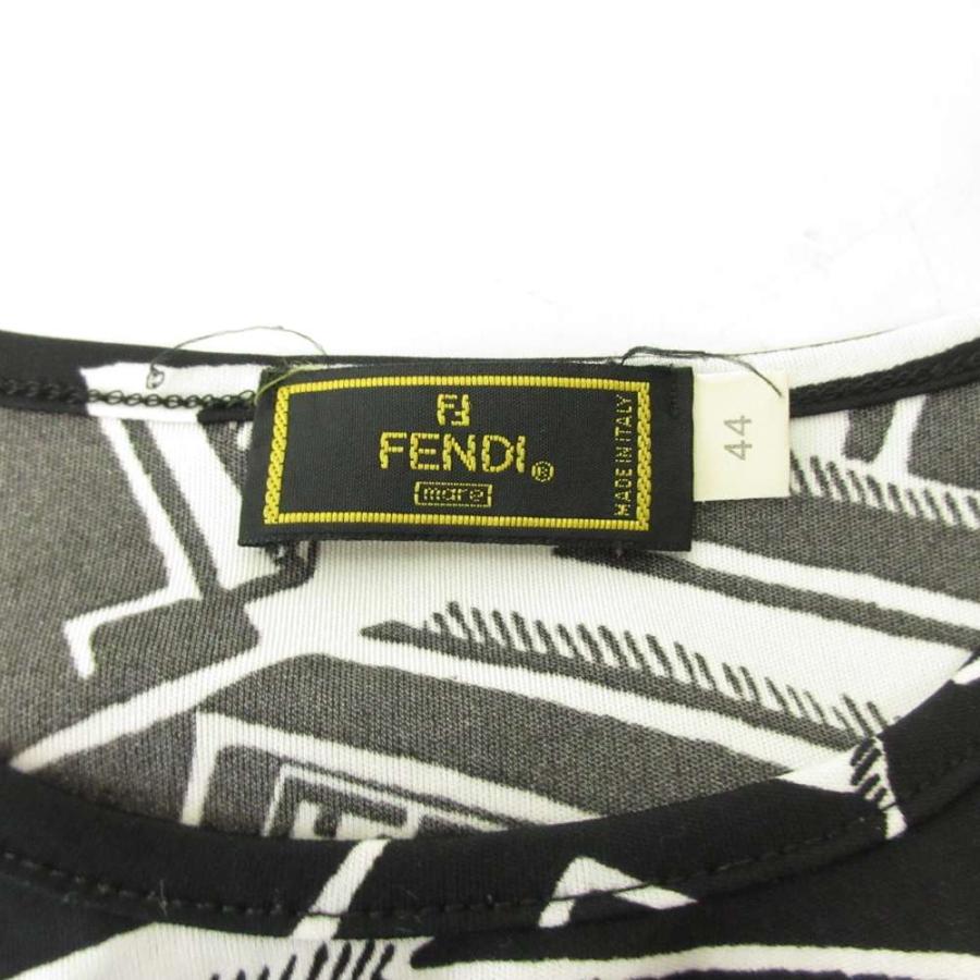 FENDI（フェンディ） 美品 ズッカ柄 総柄 Tシャツ カットソー FF 黒