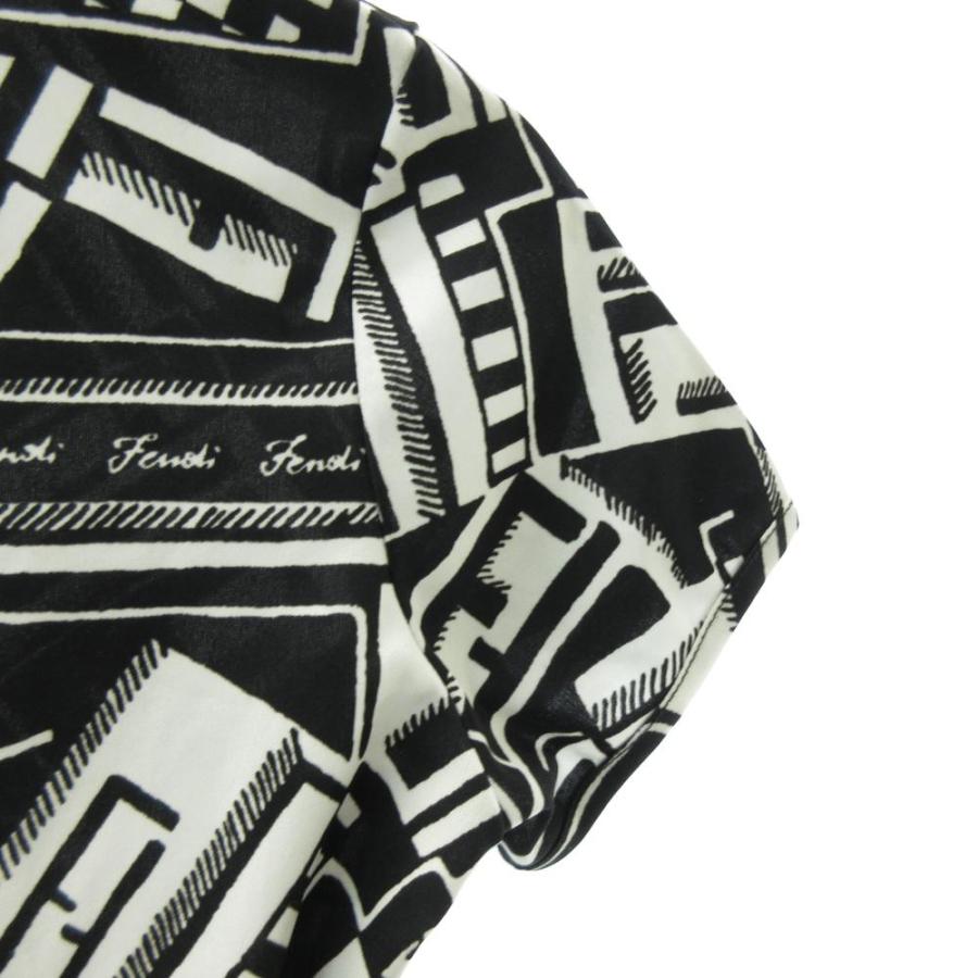 FENDI（フェンディ） 美品 ズッカ柄 総柄 Tシャツ カットソー FF 黒