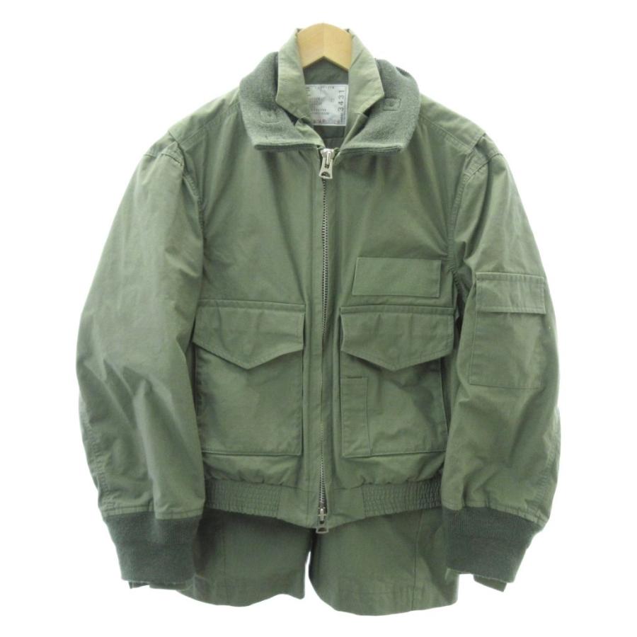 サカイ sacai 美品 24AW Rip Stop Jacket テーラード ドッキング
