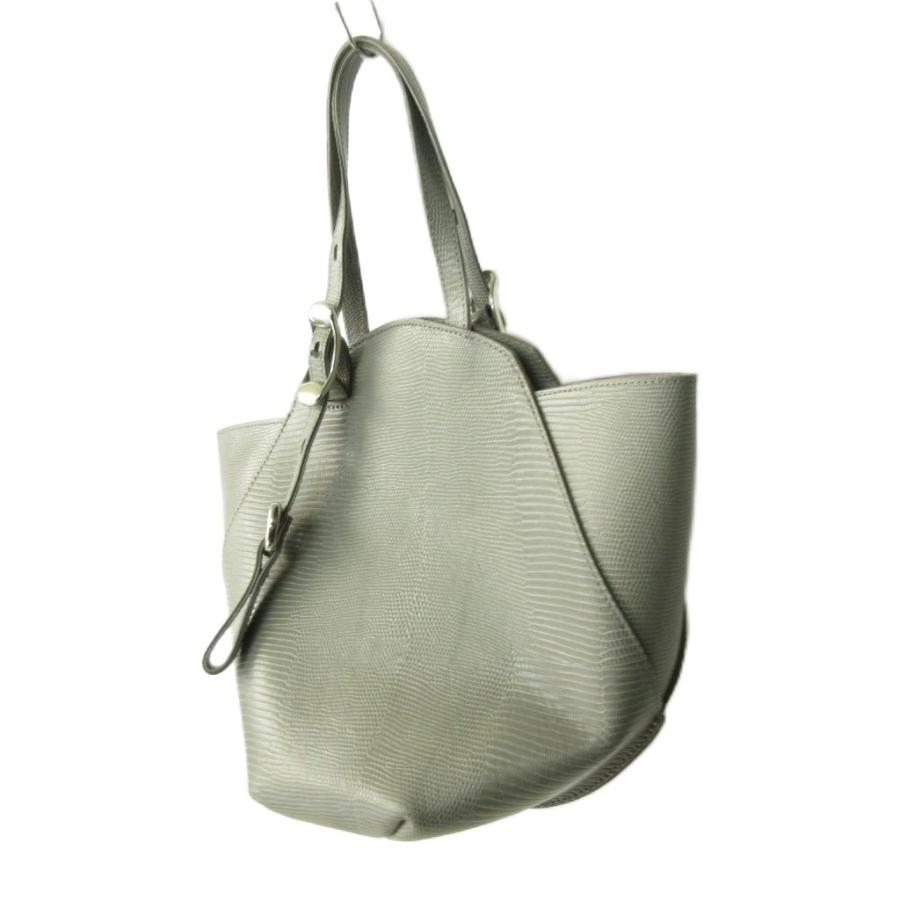 【美品】TOFF&LOADSTONE ライトブリーフバッグ　グレー トフ&ロードストーン TOFF&LOADSTONE 美品 ハンドバッグ レザー グレー