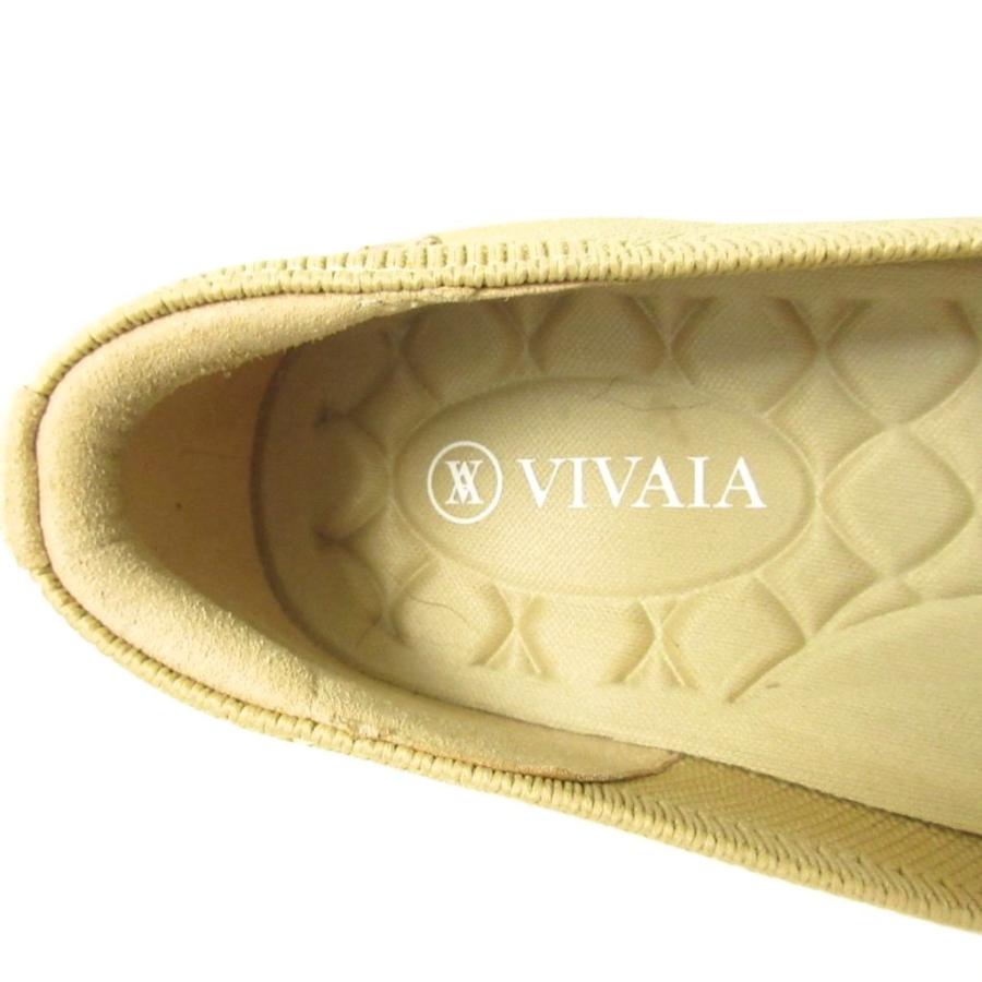 ビバイア VIVAIA 美品 パンプス シューズ チャンキーヒール キャンバス