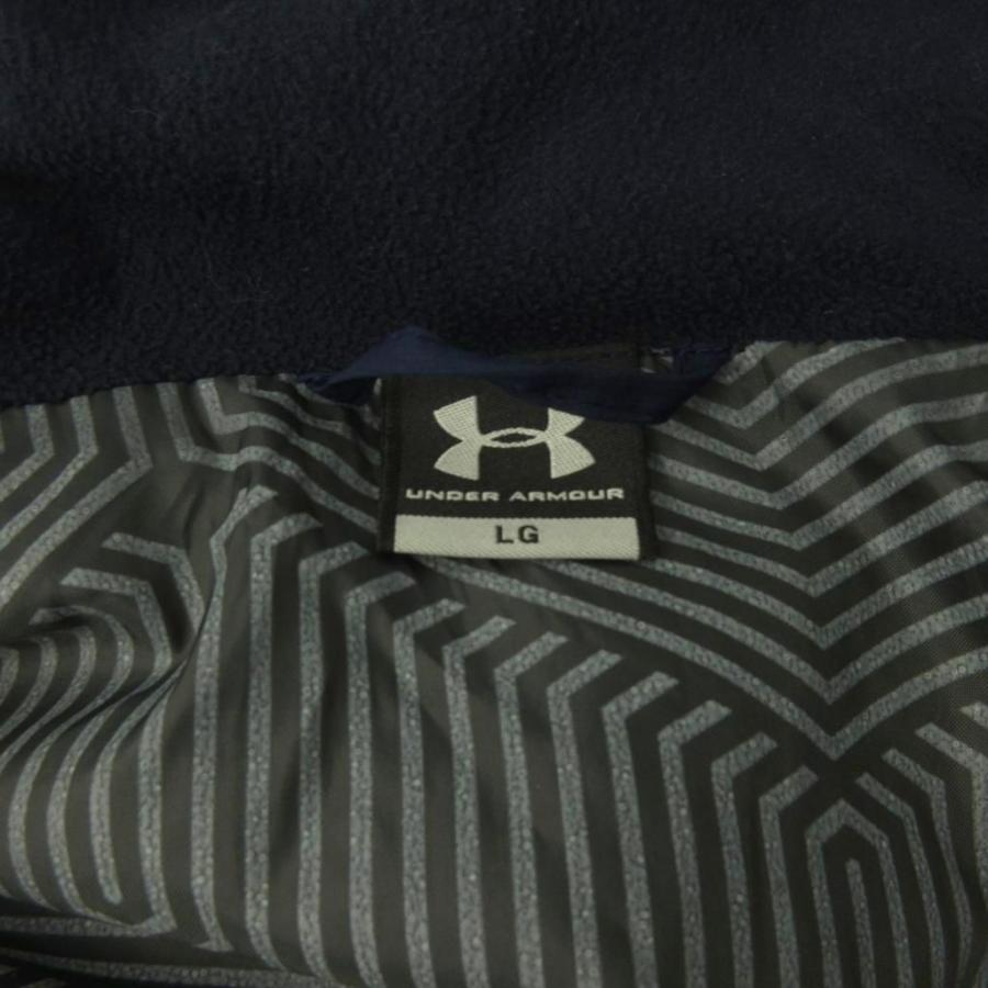 アンダーアーマー UNDER ARMOUR 美品 ベンチコート フード ロゴ 
