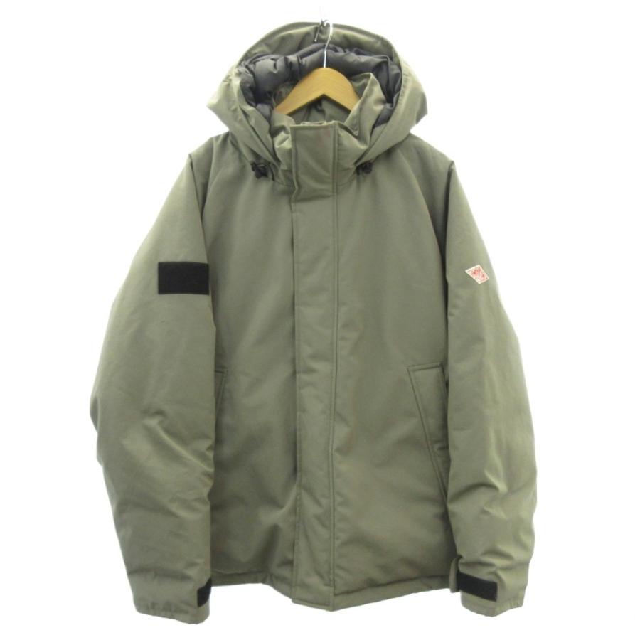 ダントン DANTON ダウンジャケット フーデッド ブルゾン カーキ L FA22 