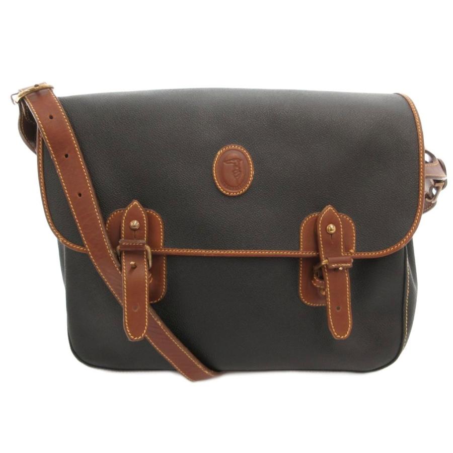 トラサルディ TRUSSARDI ショルダーバッグ 黒 ブラック フラップ