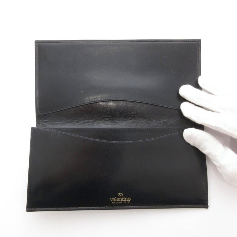 ヴァレンティノ ヴァレンチノ VALENTINO 美品 長財布 ウォレット 黒 