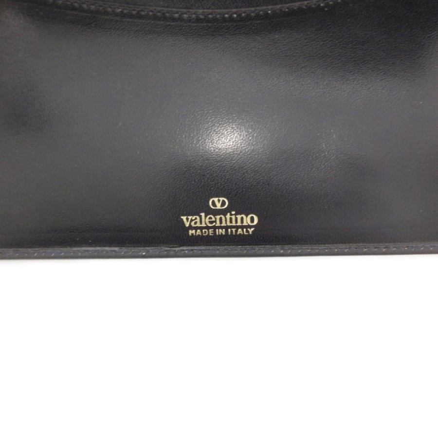 ヴァレンティノ ヴァレンチノ VALENTINO 美品 長財布 ウォレット 黒 