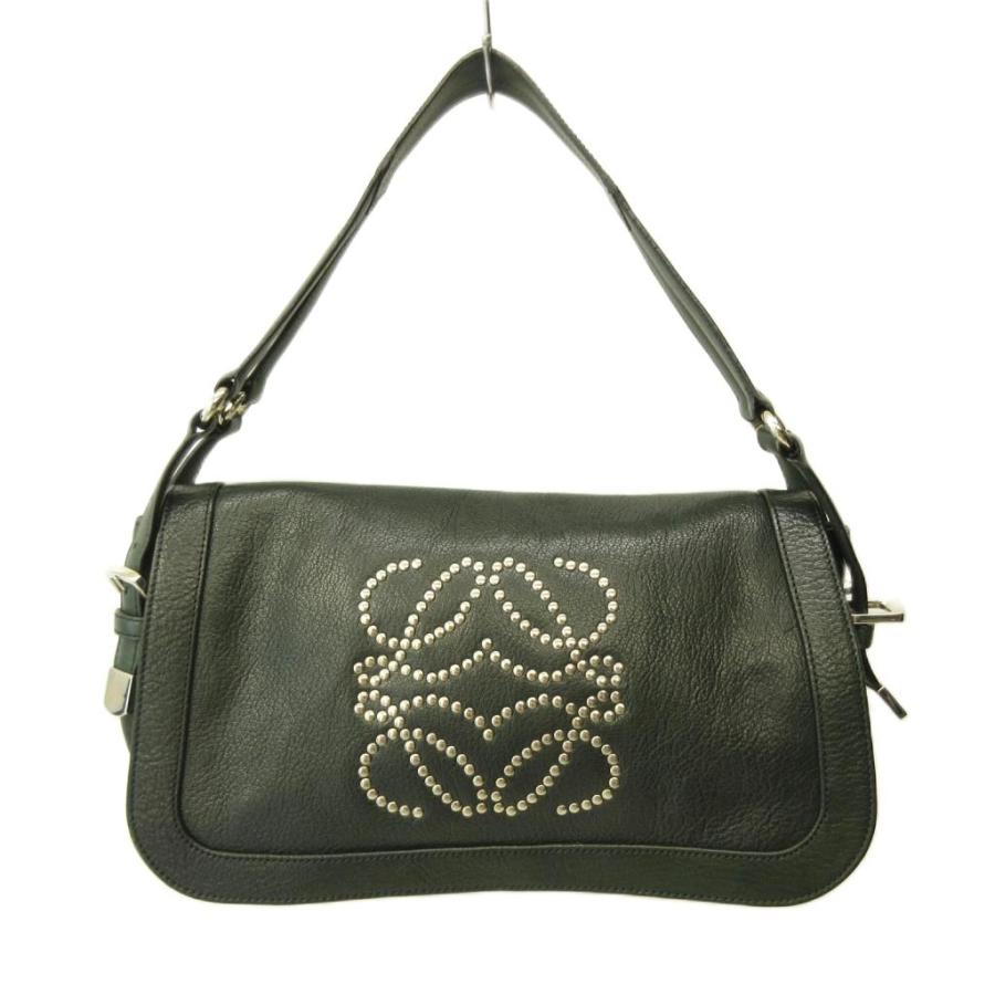 LOEWE（ロエベ） 美品 スタッズ アナグラム ワンショルダーバッグ 