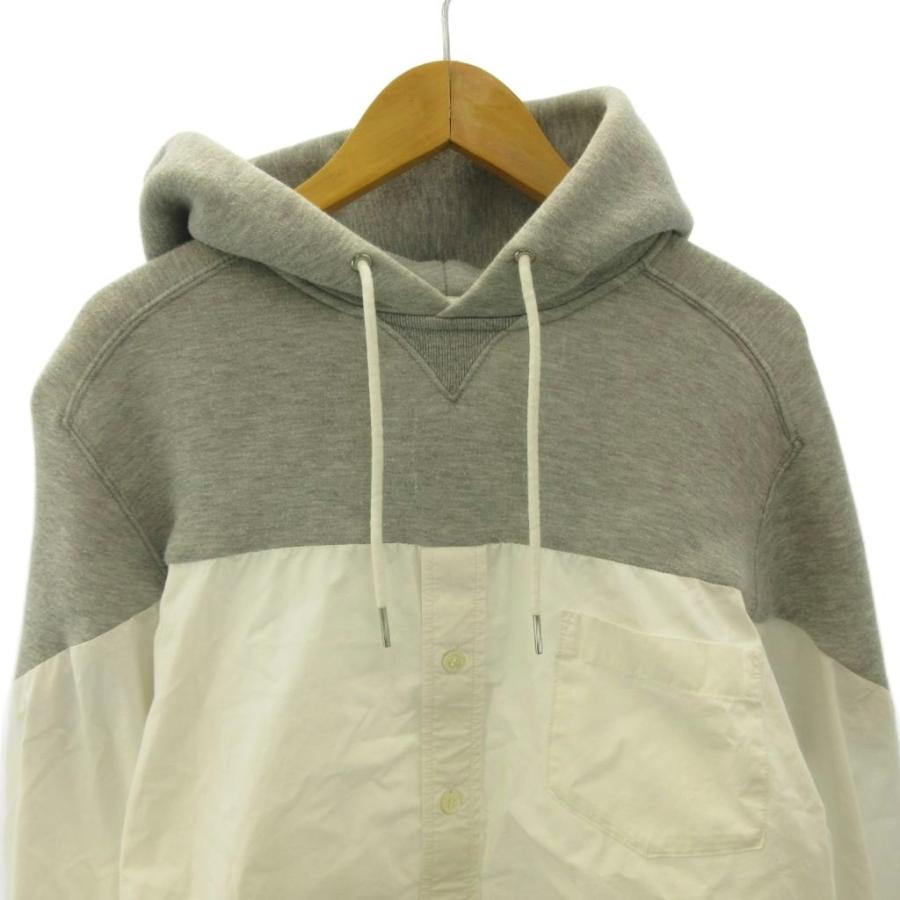 サカイ sacai 20SS ドッキング シャツ パーカー フーディ 長袖 1