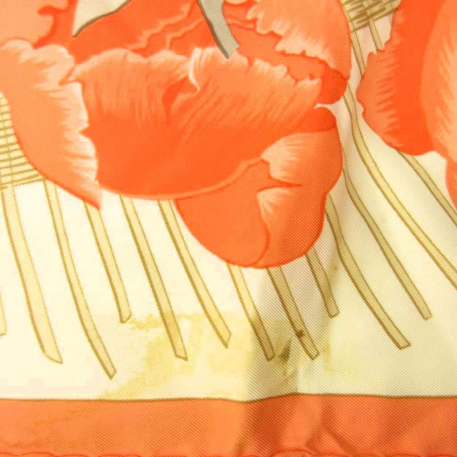 HERMES（エルメス） 美品 Les Pivoines 芍薬 牡丹 カレ90 スカーフ 花