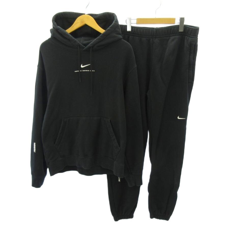 ナイキ ノクタ ドレイク プルオーバー パーカー パンツ スウェット L 黒 NIKE（ナイキ） × ノクタ NOCTA 22SS ドレイク セットアップ プル