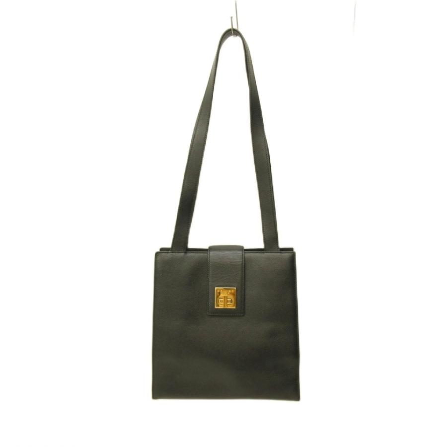 CELINE（セリーヌ） トートバッグ ターンロック ロゴ エンボス レザー