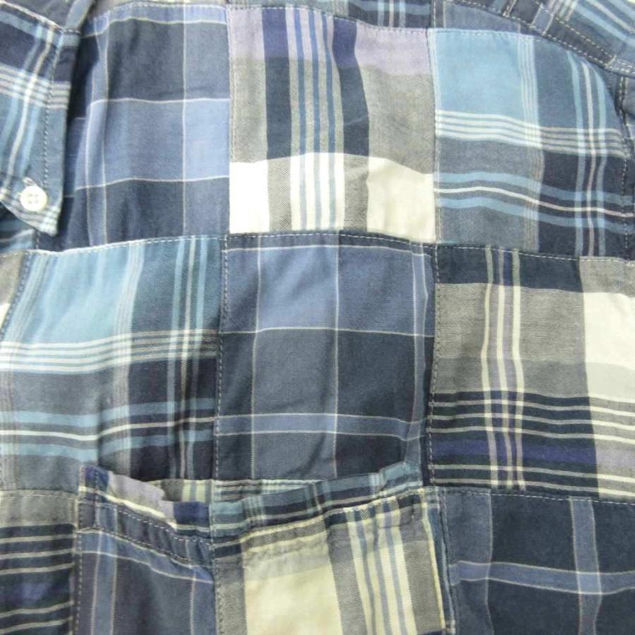 【名作】ラルフローレン BOB CAMP パッチワーク 半袖シャツ L ブルー POLO RALPH LAUREN（ポロ・ラルフローレン） ラルフローレン RALPH