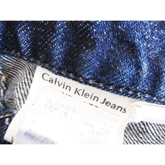 カルバンクラインジーンズ Calvin Klein Jeans デニム パンツ 折り返し ロゴ サブリナ インディゴ 30 レディース｜vectorpremium｜04