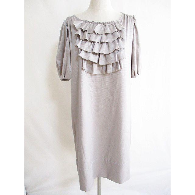 グリーンレーベルリラクシング ユナイテッドアローズ Green Label Relaxing ワンピース ドレス パーティ フリル グレー レディース 126 ブランド古着販売のベクトル 通販 Yahoo ショッピング