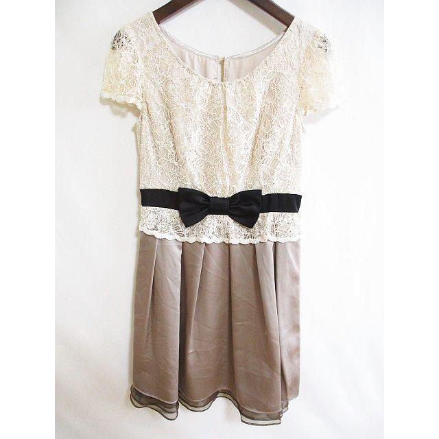 中古 インタープラネット Interplanet ワンピース ドレス レース パーティ 茶 ベージュ M レディース ベクトル 古着 126 ブランド古着販売のベクトル 通販 Yahoo ショッピング