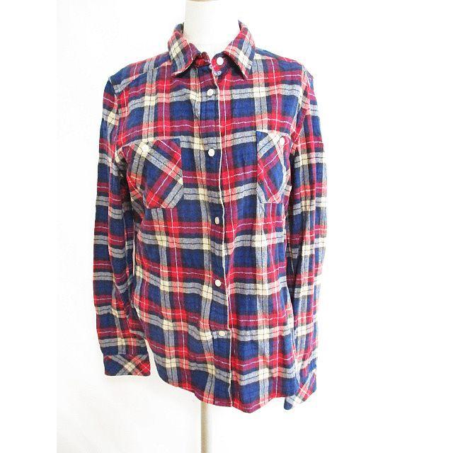 journal standard luxe 長袖シャツ 赤ネイビーチェック柄 JOURNAL STANDARD ジャーナルスタンダード チェック 長袖 シャツ