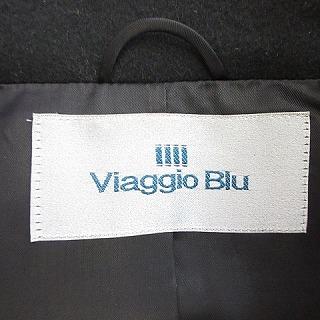 ビアッジョブルー Viaggio Blu コート 長袖 スタンドカラー タック シングル ポケット ギャザー 黒 ブラック レディース 【ベクトル 古着】｜vectorpremium｜06