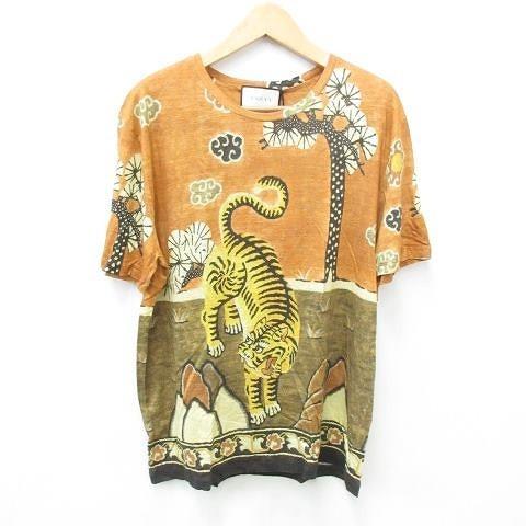 しておりま 未使用品 グッチ GUCCI Tシャツ カットソー 丸首 半袖 和柄