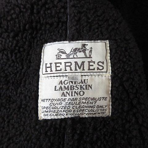 HERMES エルメス コート ムートンコート 毛皮 ラムスキン HERMES エルメス コート ムートンコート 毛皮 ラムスキン