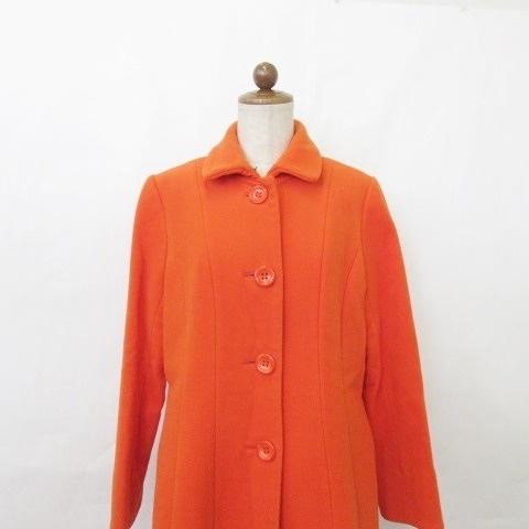 中古 Plusiv プルシブ コート ひざ丈 ステンカラー シングル 釦明き スリット 毛 カシミヤ混 オレンジ 40 レディース ベクトル 古着 135 202102040797 ブランド古着販売のベクトル 通販 Yahoo ショッピング