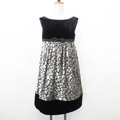 買蔵 杉田 ルネ Rene ワンピース ひざ丈 ノースリーブ ボートネック ベロア 無地 アニマル柄 テープ リボン フォーマル パーティー 黒 ベージュ ブラック 36 購入 品 ブログ Evoltechserv Ae