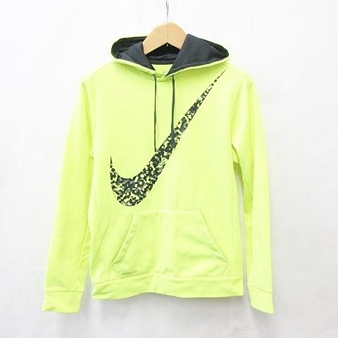 ナイキ Nike サーマフィット Therma Fit スポーツウエア パーカー プルオーバー ロゴ プリント 防寒 裏起毛 ネオンイエロー S メンズ 135 ブランド古着販売のベクトル 通販 Yahoo ショッピング