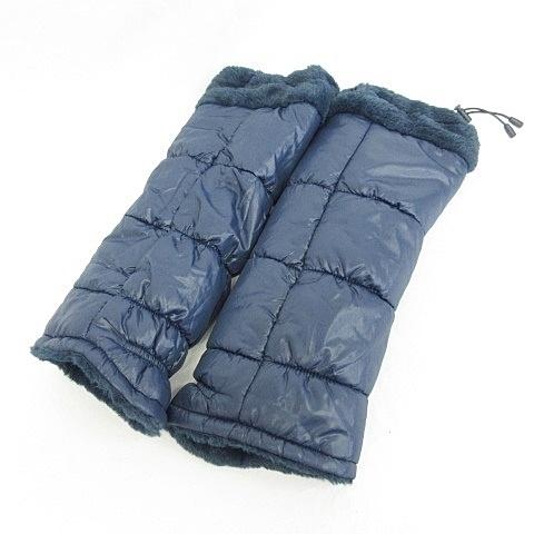 中古 マンシングウェア MUNSINGWEAR レッグウォーマー 防寒具 リバーシブル 中綿 フェイクファー ロゴ 刺繍 ネイビー 紺 赤 白 レディース 【ベクトル 古着】|vectorpremium|02