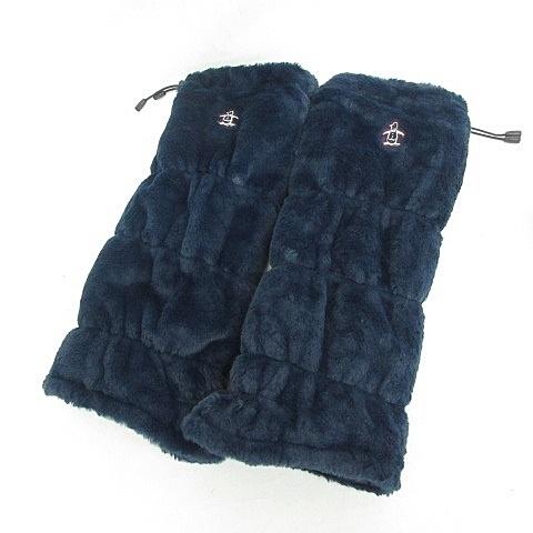 中古 マンシングウェア MUNSINGWEAR レッグウォーマー 防寒具 リバーシブル 中綿 フェイクファー ロゴ 刺繍 ネイビー 紺 赤 白 レディース 【ベクトル 古着】|vectorpremium|06