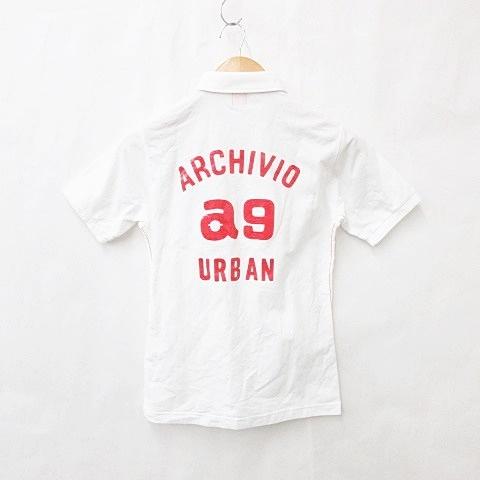 アルチビオ archivio ゴルフ シャツ 半袖 カラーステッチ ロゴ