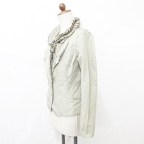 ヒロココシノ HIROKO KOSHINO ジャケット ショールカラー プリーツ