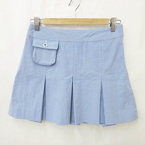 【美品】archivio アルチビオ プリーツスカート ブルー Lサイズ アルチビオ archivio スカート ゴルフ インパンツ付 プリーツ